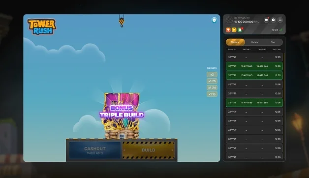 Triple Build feature in Tower Rush